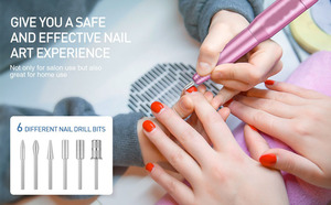 Machine à ongles sans fil électrique pour manucure et pédicure avec brosses et bandes abrasives pour usage en salon - Product Image 5