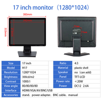 Moniteur LCD LED de bureau pour ordinateur et télévision OEM ODM 15 17 19 pouces
