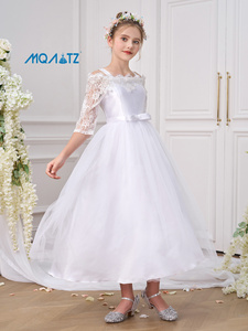 Vestido <span class=keywords><strong>de</strong></span> niña <span class=keywords><strong>de</strong></span> las flores MQATZ con bordado <span class=keywords><strong>de</strong></span> encaje en las mangas, vestido <span class=keywords><strong>de</strong></span> fiesta, <span class=keywords><strong>ropa</strong></span> infantil, vestido <span class=keywords><strong>de</strong></span> noche para boda, ALP-0083 - Product Image 2