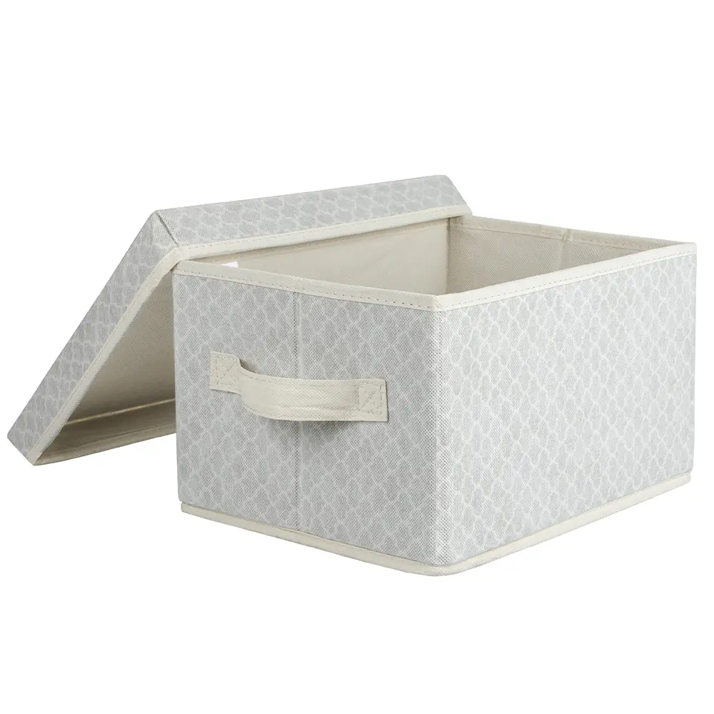 LINDON Detachable and Collapsible Closet Storage Basket Fabric Storage Bin Boxes with Lids