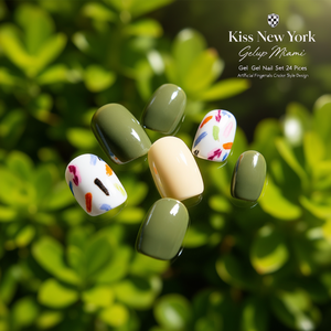 Set de Uñas de Gel Kiss New York Gelup Miami, 24 Piezas, Uñas Artificiales con Diseño Estilo Cracker - Product Image 3