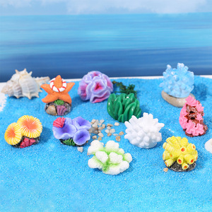 Adornos de coral de resina artificial, mini decoraciones coloridas para paisajismo de acuarios, estilo mediterráneo moderno - Product Image 1