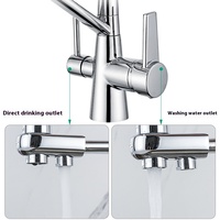 Robinet de cuisine moderne multifonctionnel trois en un en laiton mitigeur pour eau chaude et froide pure en caoutchouc de silicone