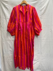 Vestido largo maxi de algodón, transpirable, para uso diario, suministro directo de fábrica, de proveedor indio. - Product Image 1