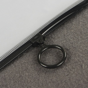 Il produttore fornisce la sigillatura trasparente della valvola della chiusura lampo del Logo della borsa di imballaggio trasparente del PVC smerigliato per i <span class=keywords><strong>documenti</strong></span> di pubblicità - Product Image 5