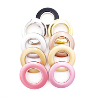 Durable en utilisant des rideaux de douche ronds à oeillets de 75mm à bas prix sur les oeillets à l'intérieur