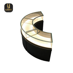 Vitrine à bijoux en verre incurvé, design en arc <span class=keywords><strong>fluide</strong></span>, créant un centre d'attention moderne et élégant pour les boutiques de luxe - Product Image 6