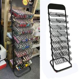 Expositor de Esmaltes de Uñas, Carro de Almacenamiento con Ruedas, Estante de Hierro para Esmaltes de Uñas, Estante para Cosméticos - Product Image 1