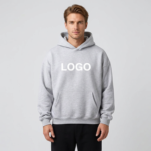 Sudadera con Capucha Personalizada de Alta Calidad para Hombre, Sudadera Lisa de Gran Tamaño, de Felpa de Poliéster y Algodón, Unisex, al por Mayor, Sudadera Corta - Product Image 1
