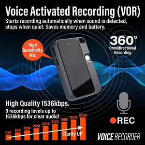 OEM Activated Digital Voice Recorder Noise Reduction Adjustable Sensitivity Audio Recorder Low Power Recording Devcice - Product Image 4