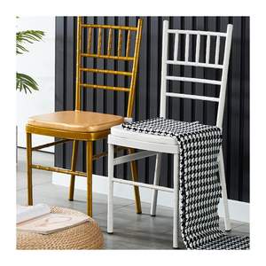 Chaises de banquet empilables en plastique or blanc de haute qualité chaises d'hôtel de <span class=keywords><strong>mariage</strong></span> - Product Image 4