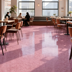 Sol en époxy coloré décoratif et durable avec effet marbre pour les zones de restauration haut de gamme - Product Image 3