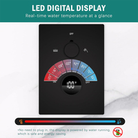 Ensemble de douche mural intelligent avec affichage numérique LED de la température, système de douche moderne à effet pluie