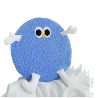 Coussin rond en mousse à mémoire de forme, style dessin animé, épaissi, à thème poupée mignon pour filles - Adorable coussin de siège en peluche pour voiture