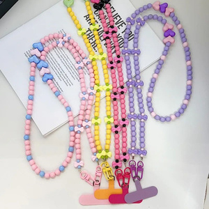 In coloratissimo Love Cloud Beads per telefono cellulare catena a catena a tracolla fiocco di fascia alta fiore perla perla perla Love catena corda - Product Image 1