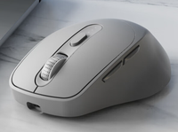 Mouse Ergonomis 6D Logo Kustom untuk PC Laptop, Mouse Kantor Tri-Mode Laris Manis, Mouse Ergonomis