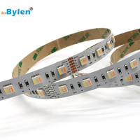 Couleur d'usine DC24V RGBCCT LED Strip Haute Densité 60LEDs 19.2W Tunable RGBWW LED Light Strip 5in1 5050 RGBCW Strip Light