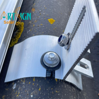 Support de fixation pour panneau solaire en aluminium, crochet de toit OEM, système de montage solaire, structure de support pour panneau solaire sur toit en tuiles