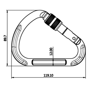 Mosquetón de aleación de aluminio en forma de ventilador, cierre de tornillo con certificado meet en 12275, venta directa de fábrica china - Product Image 6