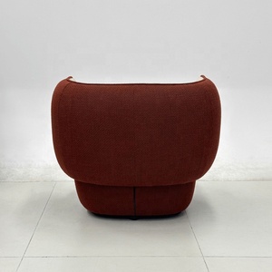 Fauteuil pivotant de salon de luxe italien moderne, rouge bordeaux, design de créateur, fauteuil d'appoint pivotant, mobilier de salon, canapé de luxe, fauteuil pivotant avec accoudoirs - Product Image 5