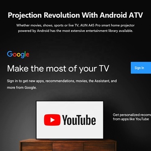 Proyector AUN A45 Pro con Google TV, Control por Voz, Smart, YouTube, Netflix, Oficial, Mini, Portátil, para Cine en Casa, Oficina, Escuela y Hogar - Product Image 5