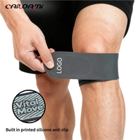Sangle de compression rotulienne réglable professionnelle, support de genou enveloppant respirant pour la course, la corde à sauter et le tennis