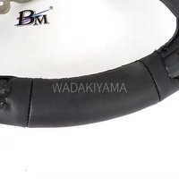 BM Aksesori Interior roda kemudi kulit penuh hitam untuk mobil TOYOTA alfrad 20 Series Vellfire 2008-2014 Crown 20 2010-2014