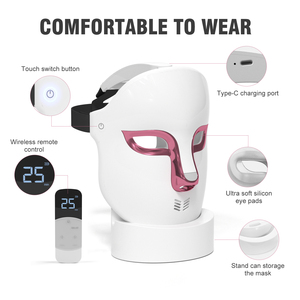 Wireless LED Face Mask <strong>Light</strong> <strong>Therapy</strong> for Acne &amp; Anti-Aging Skincare, Blue, Near-Infrared &amp; <strong>Red</strong> <strong>Light</strong> <strong>Therapy</strong> Mask for Face - Product Image 5