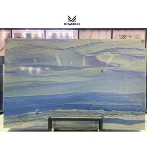 Cuarcita Azul con Vetas Rectas, Piedra Natural Pulida, Decoración Moderna para Paredes de Baños de Villas, Azulejos para Pisos Impermeables para Hoteles - Product Image 3