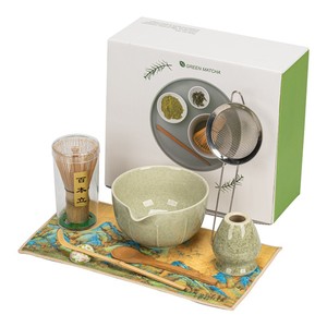 10 pezzi Kit Matcha frusta e ciotola con beccuccio e cucchiaio per misurare il tè giapponese per fare il Matcha frusta 7 pezzi - Product Image 1