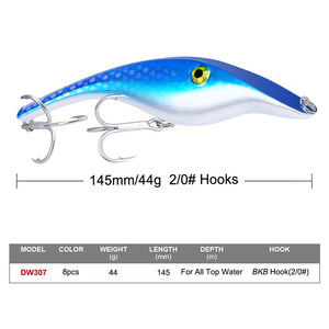 Nouvelle leurre de pêche <span class=keywords><strong>en</strong></span> mer, type crayon, appât artificiel dur pour poissons d'eau salée, 41g, <span class=keywords><strong>en</strong></span> plastique avec hameçons pour <span class=keywords><strong>brochet</strong></span> DW307 - Product Image 2