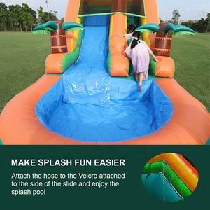 100% PVC thương mại Bouncer <span class=keywords><strong>Inflatable</strong></span> trượt nước với Splash Hồ bơi cho sân sau hoặc bên cho thuê - Product Image 4