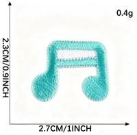 Étiquette brodée en feutre non tissé auto-adhésive, fil de polyester, style dessin animé, accessoires vestimentaires, pour loisirs créatifs DIY
