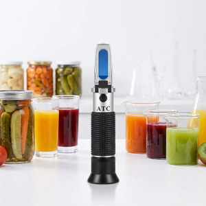Réfractomètre portable Brix et salinité double échelle 0-32% Brix 0-28% Salinité avec ATC pour le <span class=keywords><strong>saumure</strong></span>, la bière et les fruits - Product Image 1