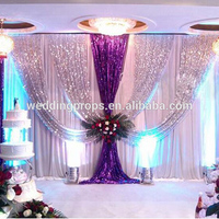Banquet de mariage événement glace soie rideau toile de fond décoration à vendre