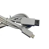 Câble gris de haute qualité de 2 m pour console de jeu Wii, chargeur PD, câble de charge