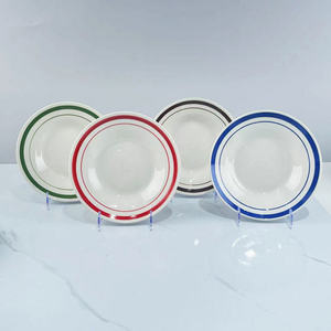 Vajilla carta línea estilo simple <span class=keywords><strong>sopa</strong></span> hogar plato de cerámica - Product Image 2