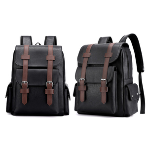 Sac à dos de voyage scolaire pour hommes en <span class=keywords><strong>cuir</strong></span> PU imperméable de <span class=keywords><strong>luxe</strong></span> à grande capacité personnalisé - Product Image 1