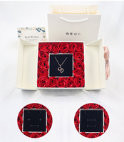 Boîte cadeau pour demoiselle d'honneur, pour la saint-valentin, boîte avec des fleurs, pour collier et anneau de bijoux, emballage de boîte