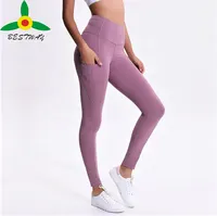 China Full legnth active leggings workout pants with pockets factory and  manufacturers