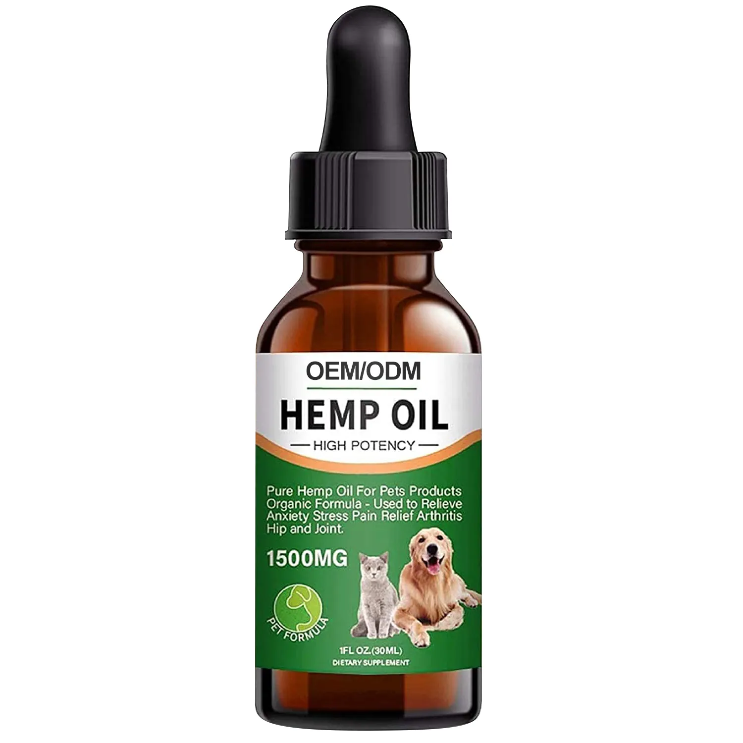 OEM Pure Hemp Seed Oil Private Label for Dogs and Cats Anxiety Relief Good Sleep Bulk Hemp Oil Box HO Oil Plant Extract