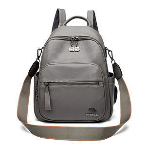 New Arrivals High Quality PU <b>Leather</b> <b>Backpack</b> Women Fashion School Bags Teenager Girls <b>Large</b> Capacity Casual Ladies <b>Backpacks</b> - Product Image 1