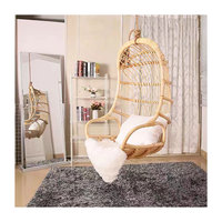 Balançoire de balcon extérieure chaises suspendues d'intérieur meubles de jardin tissés canne creuse oeuf suspendu balançoire ovale