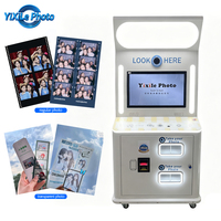 Cabina de Fotos Tipo Revistero con Frente Transparente, Cabina de Fotos Coreana con Cámara e Impresora