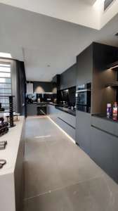 ตู้ครัวสีดำทันสมัยดีไซน์ตู้ครัวไม้เฟอร์นิเจอร์ครบชุด - Product Image 6