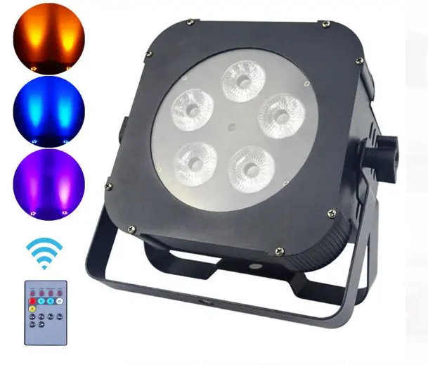 Dj Wedding Club 5*18W RGBWA UV uplights battery operated wireless DMX Led stage lighting rechargeable mini battery party light