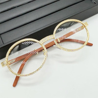 Lunettes pour hommes serties de diamants, lunettes en moissanite scintillantes, boîte à lunettes miroir, bijoux de marque hip-hop, rappeur, luxe, original, 1 pièce