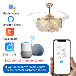 Ventilatore da Soffitto con Lampadario in Cristallo Stile Francese, Dimmerabile a 3 Colori, LED Intelligente con Telecomando, 6 Velocità Silenziose, Moderno 4 - Product Image 3