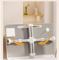 Bureau d'ordinateur portable pliable réglable avec hauteur Tiroirs d'écriture et de rangement portables Organisateur de bureau avec plateau pour utilisation au lit