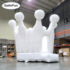 Tùy Chỉnh Trắng Vương Miện Vương Miện <span class=keywords><strong>Inflatable</strong></span> Nhà Bị Trả Lại Thiết Kế Mới PVC Lâu Đài Bouncy Blower Cho Trẻ Em Đảng - Product Image 4